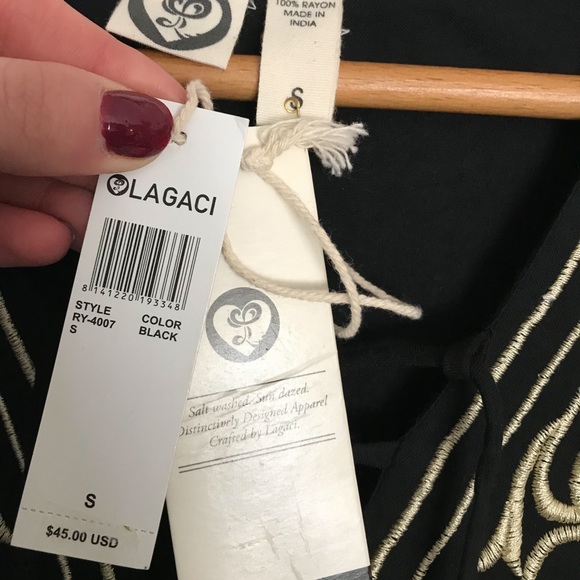 Embroidered Black Dress (tags on!) - Picture 7 of 7